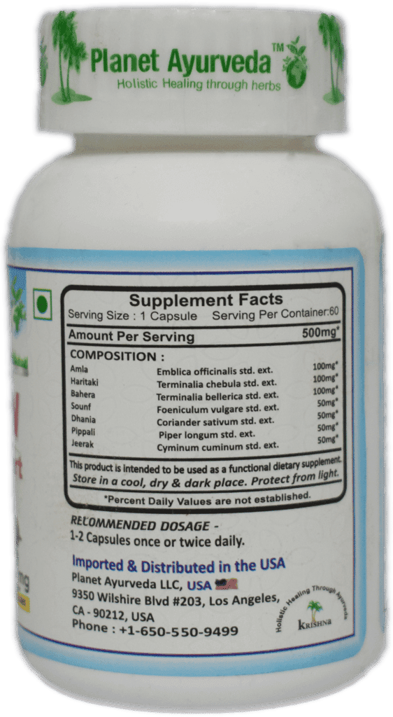 Planet Ayurveda Digestion Support - 60 Capsules, 500mg - Natural Herbal Supplement for Digestive Health view 2