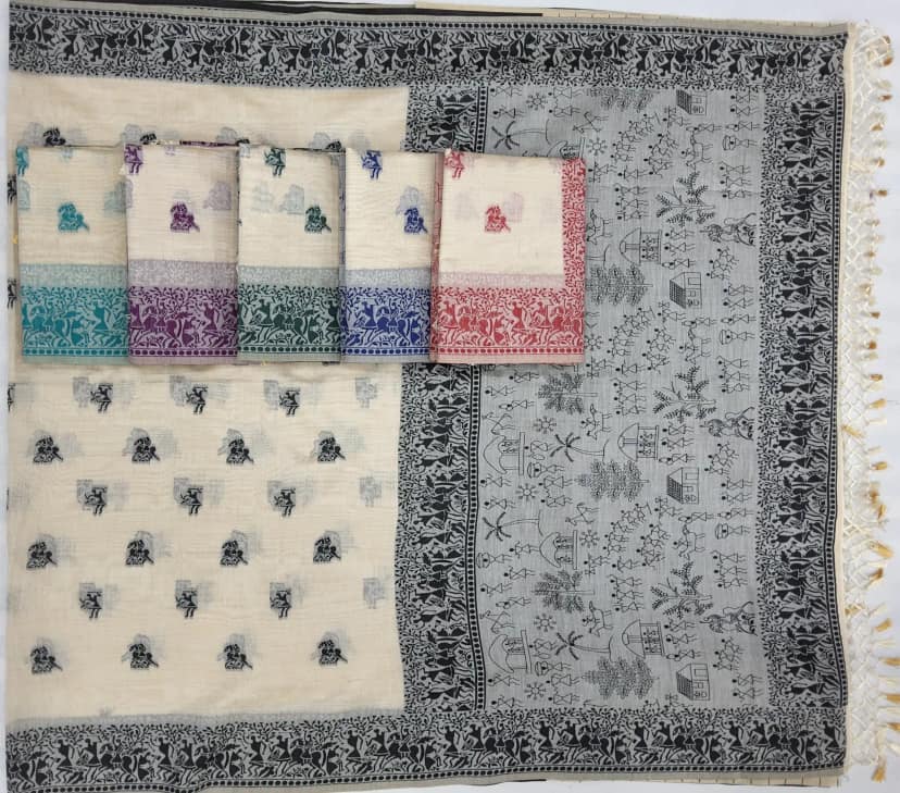 Tussar Cotton Sambalpuri Handmade Saree 2