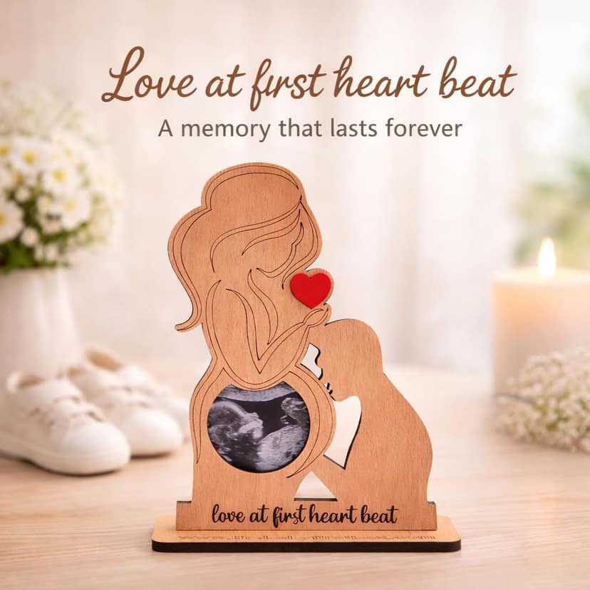 The Baby First Box Baby Ultrasound Photo Frame Sonogram Picture Frame Pregnancy Gift Baby Announcement Keepsake for Couples New Moms Dads | Ultrasound Picture Frame 02 view 2