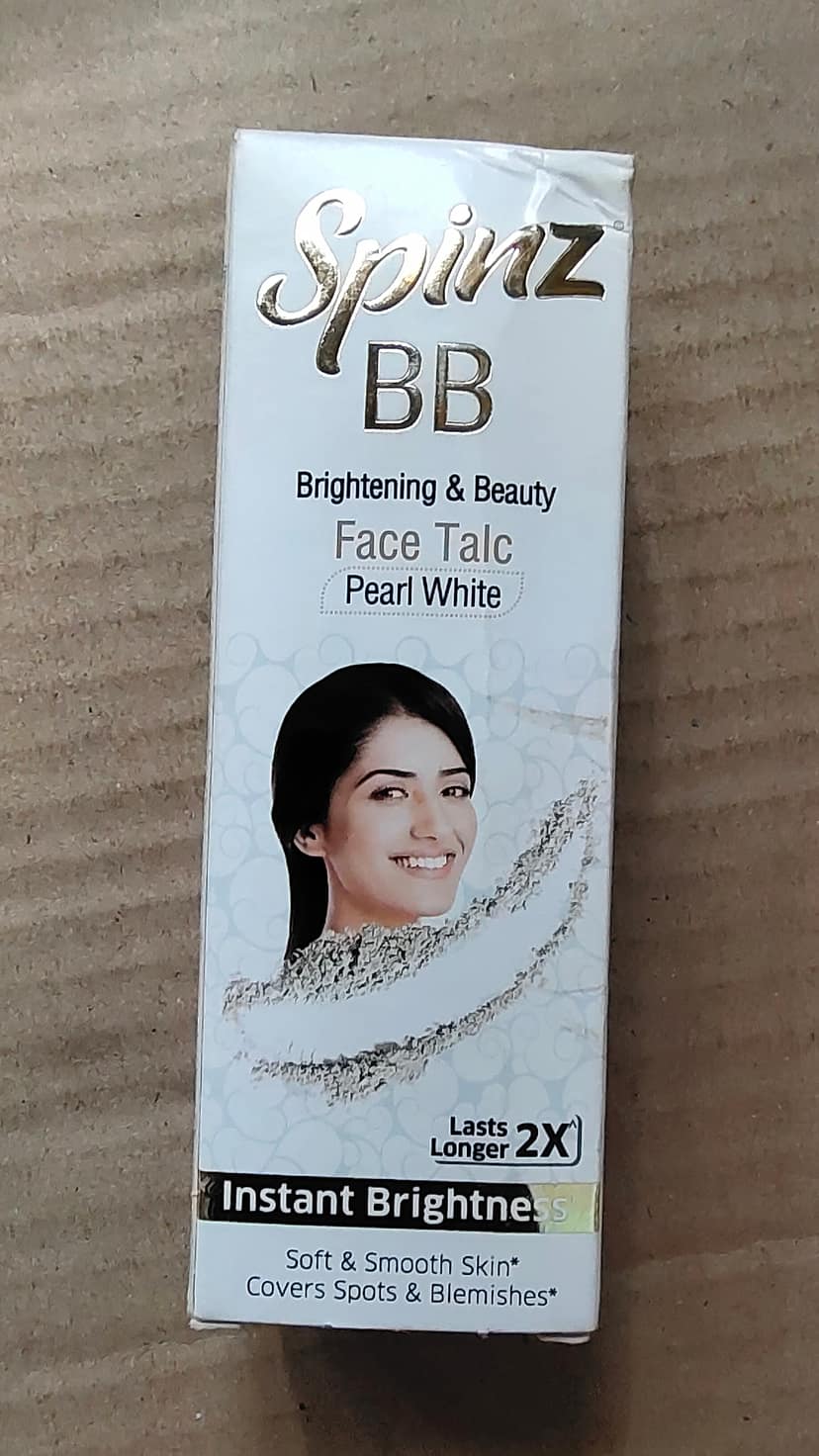 Spinz BB face talc pearl white