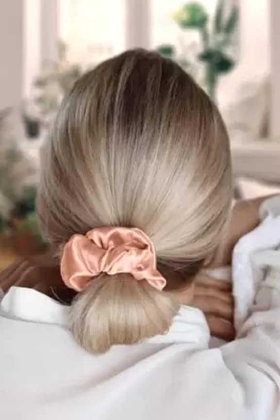 Elecsera Silk Scrunchies Hair Tie Elastic Large Hair Rubber Band (Multicolor) view 2