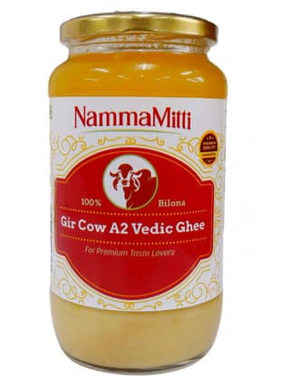 NammaMitti Gir Cow A2 Vedic Ghee, 1 L