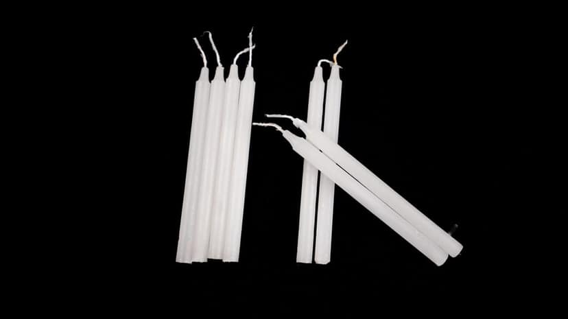 Set of 8 White Candles view 2