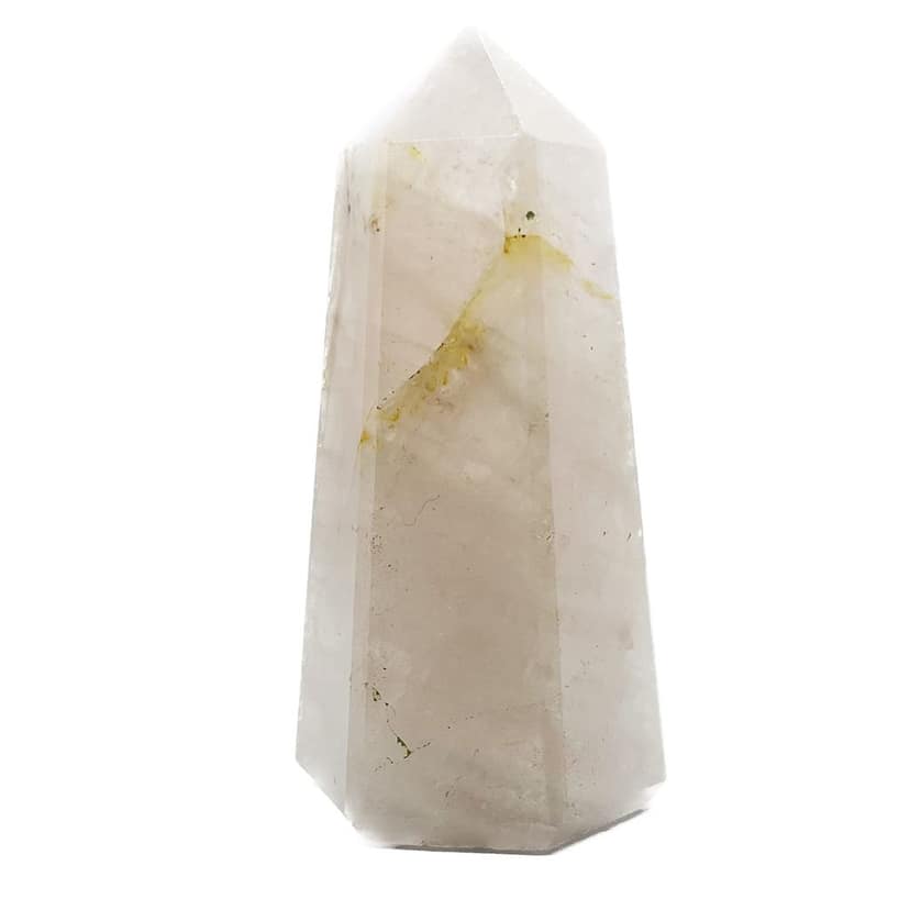 KITREE Natural Rose Quartz Crystal Wand Obelisk Tower (Size 6 CM Height, 3 CM Length) (Color Pink)