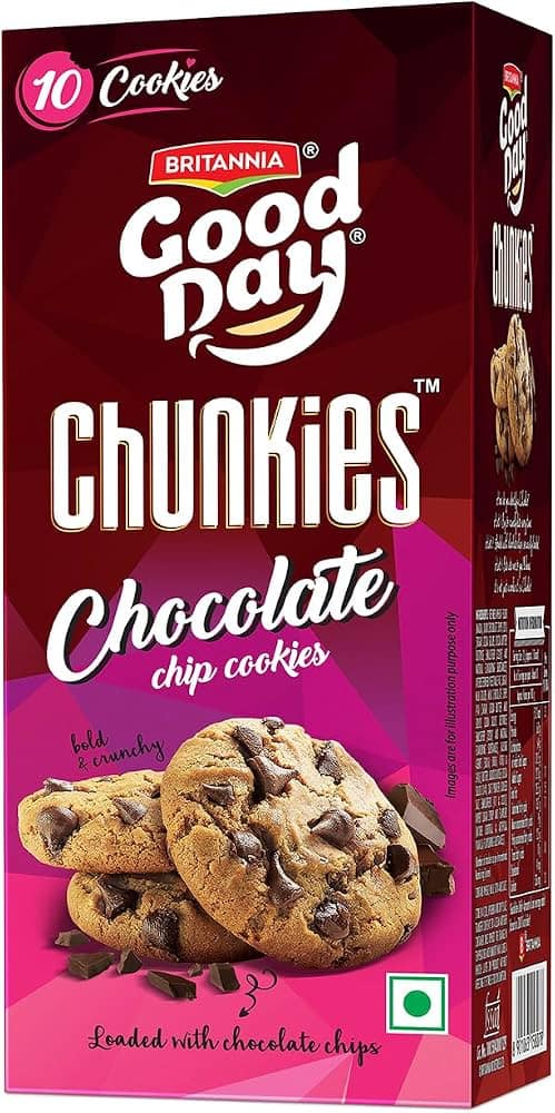 Britannia Good Day Chunkies Chocolate Cookies, 120 g