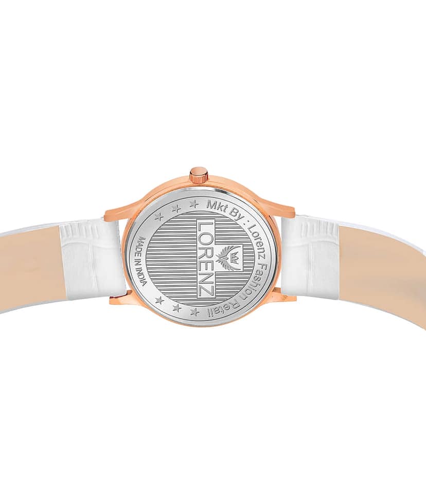 Lorenz White Leather Analog Men's Watch view 2