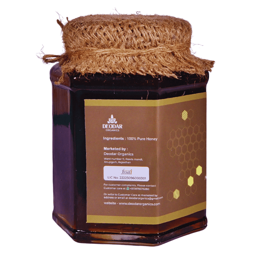 DEODAR ORGANICS' Raw AJWAIN 100% Pure Natural Fresh & Unprocessed Unheated Original Honey | No Additives Or Preservatives | Single Source Honey Pack of 1 Glass Jar view 2