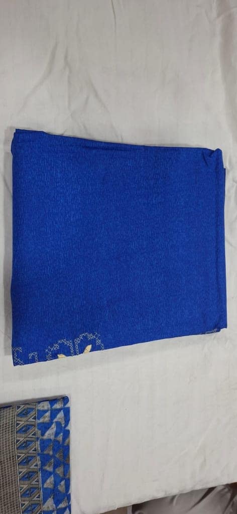 Blue Cotton Printed Salwar Kameez With Dupatta view 2