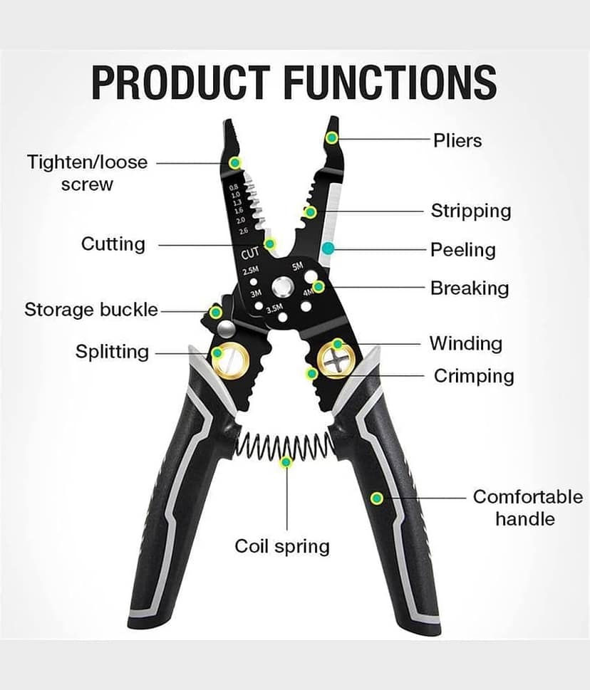 RAMDEV ENTERPRISE Multi-Function 9-in-1 Wire Cutter. Strippers view 2