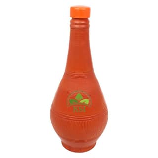 KSI Clay Water Bottle for Drinking Water Terracotta Self Cooling Bottle Clay Water Bottle for School Office Outings 1.25 Litres