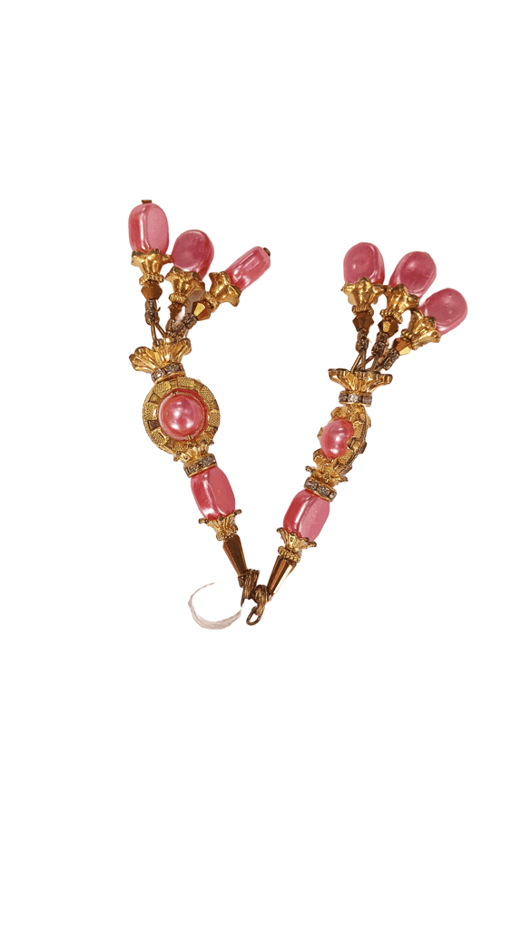Pink color Hanging Blouse Tassels view 2
