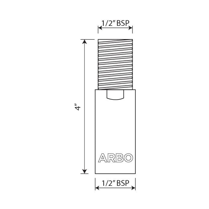 AC-30 Brass 4"Inch Extention Nipple view 2