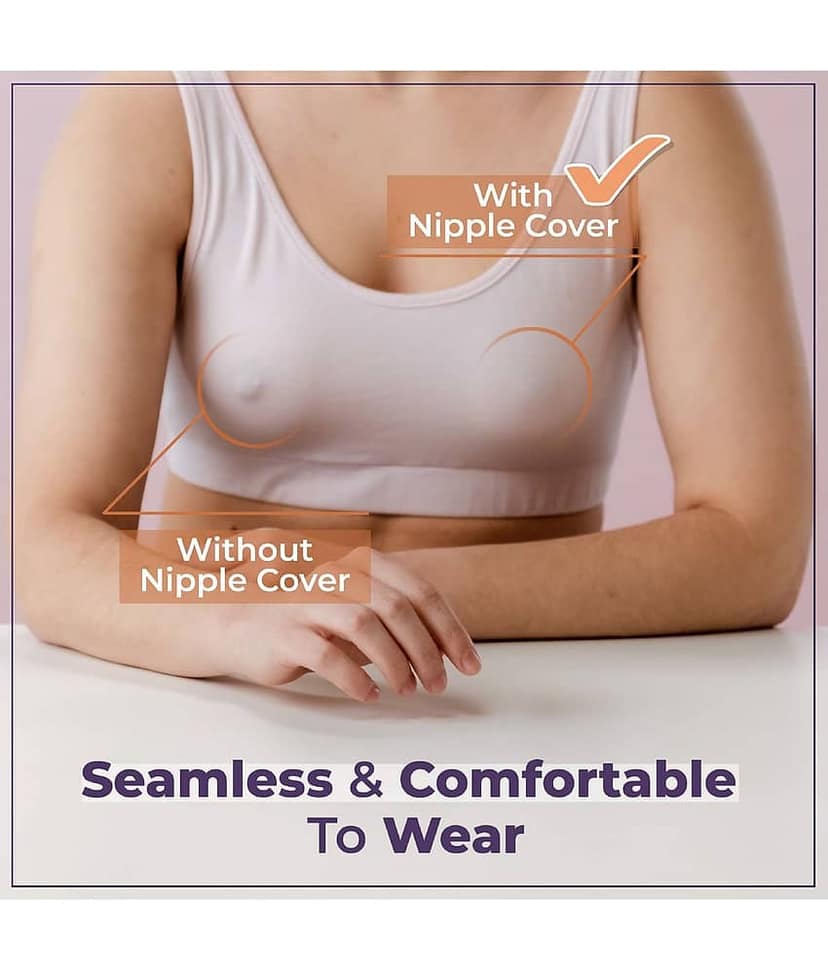 Sanfe Flix Reusable Silicone Nipple Cover| 10 Times Reusable| Skin-Friendly Adhesive| Medical Grade Silicone| 4 Pieces view 2
