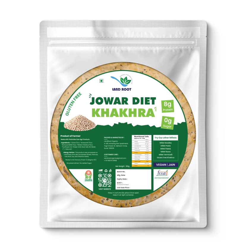 Land root -Jowar Diet Khakhra Gluten Free view 2