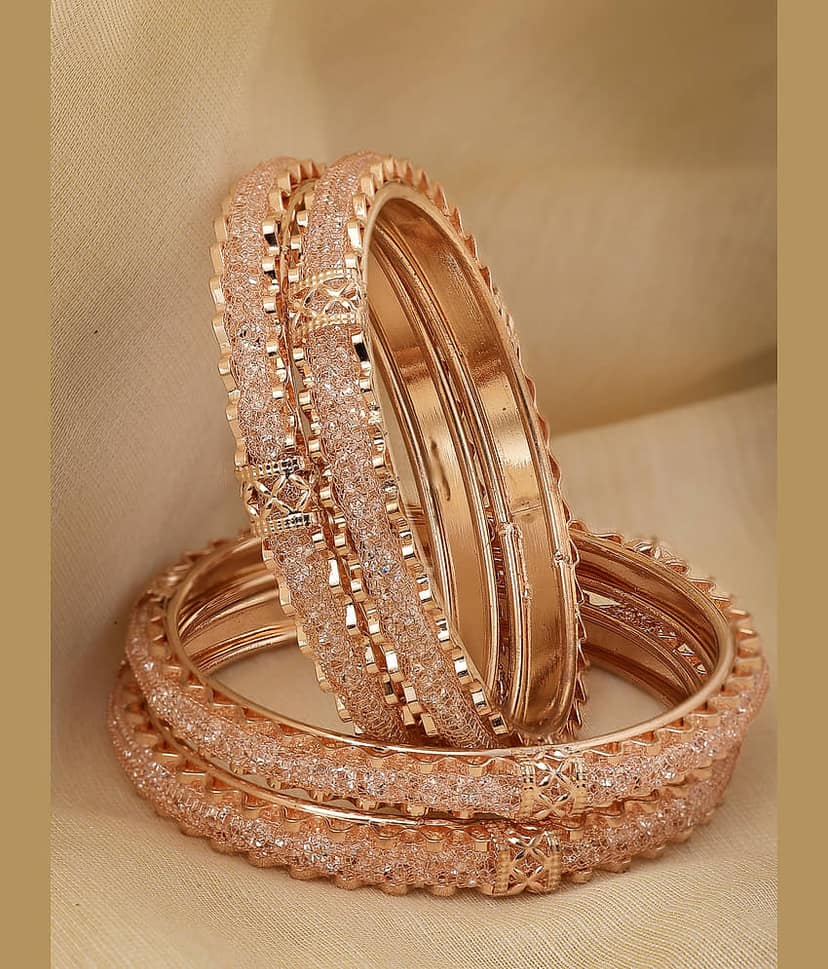 Sukkhi Gold Bangle Set ( Pack of 4 ) view 2