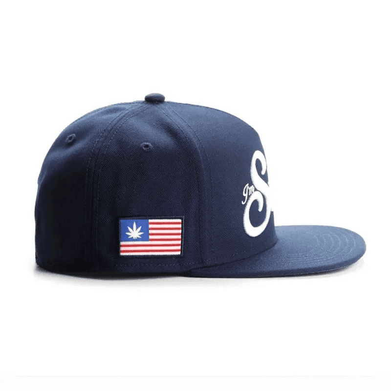 Unisex High Quality Blue Letters Embroidery Trend Hip Hop Cap Solid Color Fashion Adjustable Leisure Hats Men Women view 2