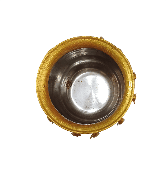 Handpainted Steel Puja Kalash for Festival Wedding Decor view 2