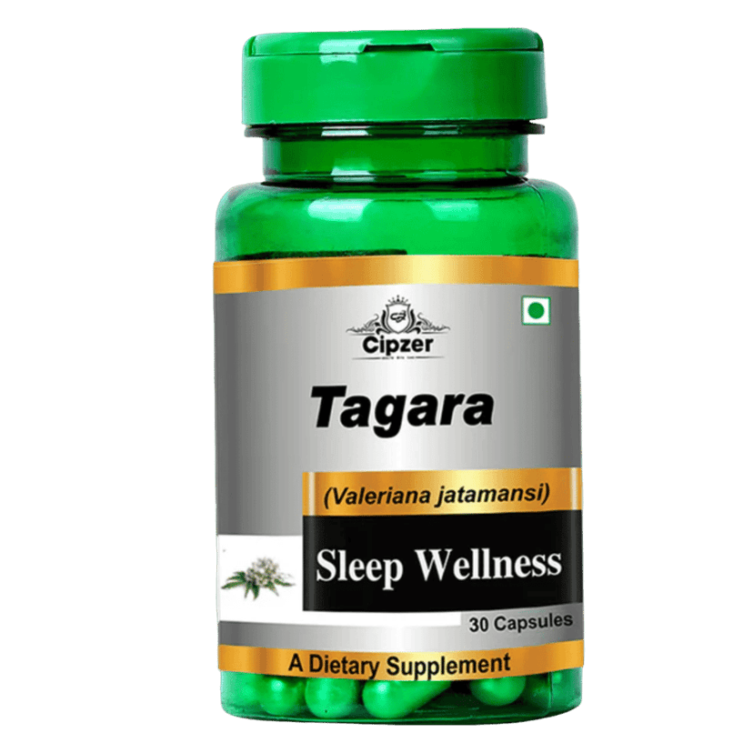 Cipzer Tagara (30 Capsules): Natural Stress Relief, Deep Sleep & Calming Mind Formula
