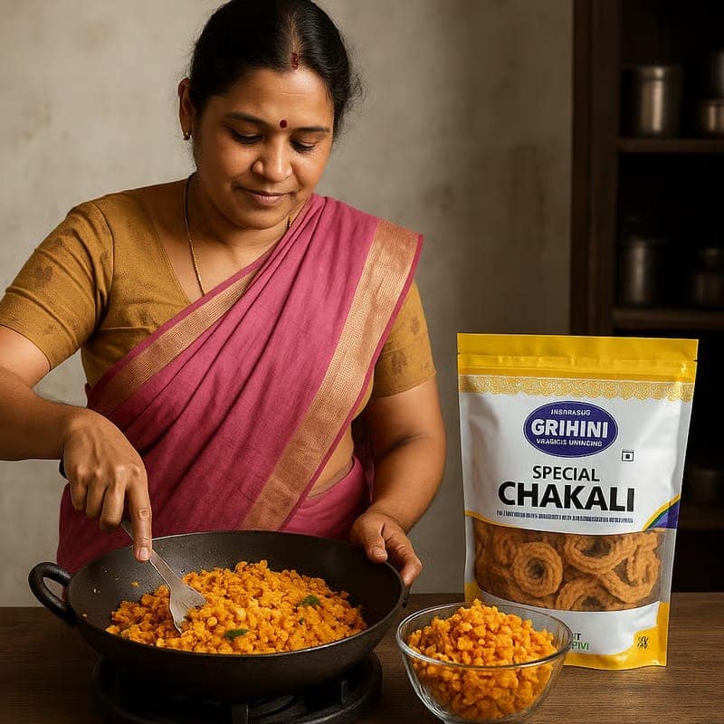Parampara Delight Pack (Special Chakali - 1 Pack, Maka Chiwada - 1 Pack, Besan Ladu - 1 Pack, Shankarpali - 1 Pack) view 2