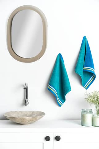 DDecor 100% Premium Cotton Face Towel | Plain Dual Color 500TC | Zero Twist with High Absorbency | Perfect for Everyday Use | Zest Collection | 30 CM X 30 CM