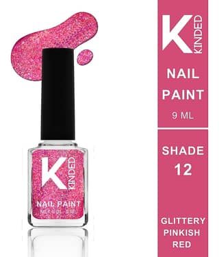 KINDED Silver Glitter Nail Polish 9 ( Pack of 1 )
