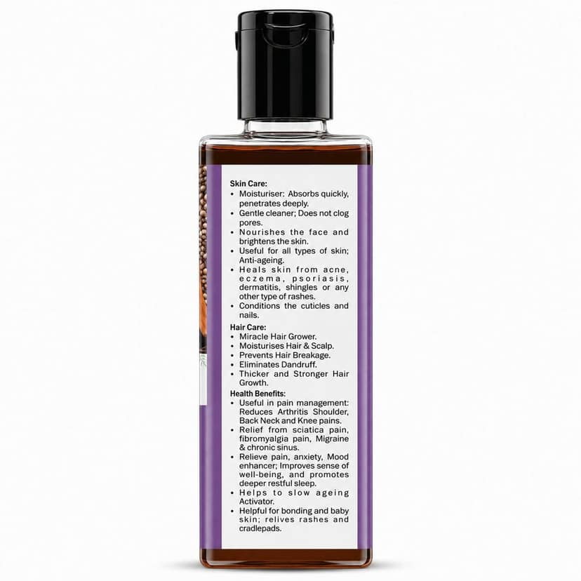 Pure Hemp Seed Oil | Cold-pressed Unrefined | Known as Miracle Oil | Beneficial from Head to Toe Face, Skin, Hair, Nails, Heart, Joints & overall health benefits view 2