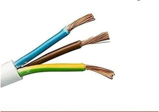 INDRICO? 3 Core Round Copper Wires and Cables (1.5 Sq. mm) For Domestic and Industrial Electric Connections(Colour May Vary) (25 Meter)