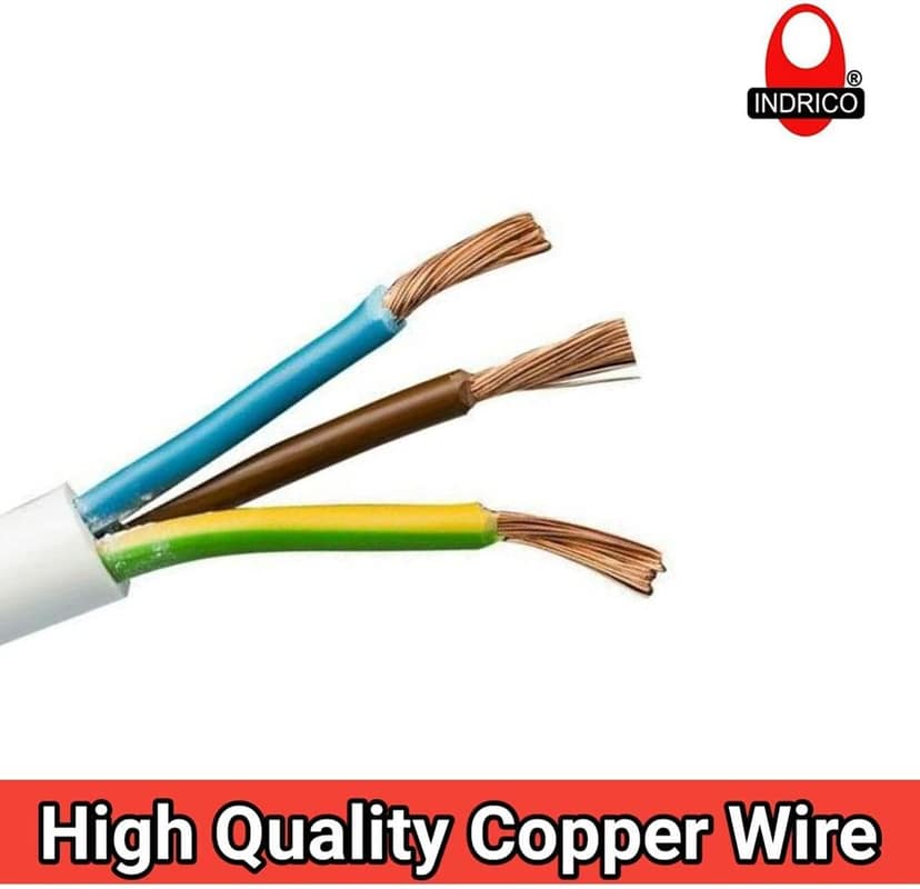 INDRICO? 3 Core Round Copper Wires and Cables (1.5 Sq. mm) For Domestic and Industrial Electric Connections(Colour May Vary) (25 Meter) view 2