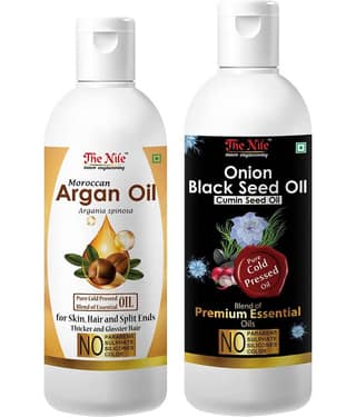 The Nile Argan Oil 100 ML + Onion Black Seed 150 ML Hair Oil 250 mL Pack of 2