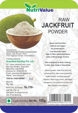 NutriValue Raw Jackfruit Powder (100g) | Low Glycemic Index | Healthy Cooking Ingredient