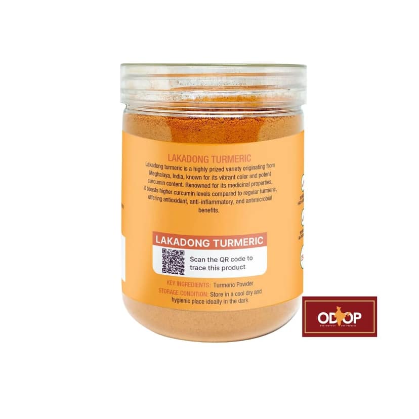 Amalfarm Lakadong Turmeric Powder | GI-Tag, High Curcumin (7–12%) | 100% Natural & Chemical-Free Haldi | Authentic Indian Superfood for Cooking, Immunity & Wellness | 250g view 2