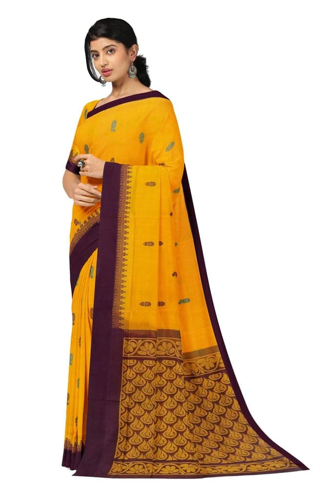 APCO Handloom (A Andhra Pradesh Govt Emporium)- Women's Traditional Pure Handloom Rajahmundry/Angara Cotton Saree | ACS0047 view 2