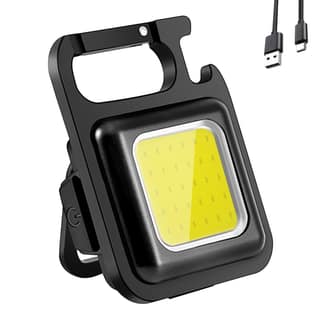 Rechargeable COB LED Keychain Light with USB Charging – Portable Mini Flashlight