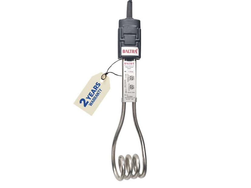 Baltra Burnt Pro Electric Immersion Rod Water Heater, Indicator Light, Water Level Marking, Solid Hook for bucket Grip, nickel plating (1500w) view 2