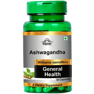 Cipzer Ashwagandha (30 Capsules): Your Natural Powerhouse for Stress Relief and Rejuvenation