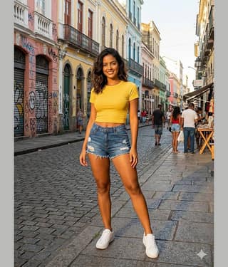 ELBATROSS Women's Cotton Blend Crop Top ( Mustard )