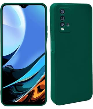 ZAMN - Green Silicon Plain Cases Compatible For Xiaomi Redmi 9 Power ( Pack of 1 )