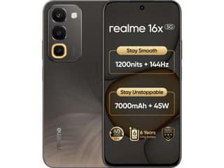 Realme 16x 5G Smartphone, 6GB RAM, 128GB Storage - Endurance Brown