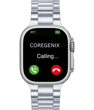 COREGENIX ULTRA Premium METAL Silver Smart Watch