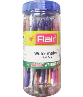 Flair Writometer Ball Pen 20Pcs Jar Assorted