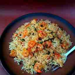 Gandhoraj prawn pulao