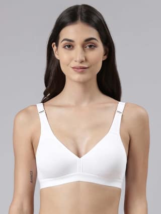 Dollar Missy Pack of 1 Women’s Combed Cotton with Stretchy Elastane Wire-Free Basic Support Bra