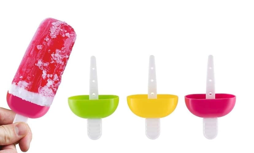 HAPPI Ice Candy Maker Kulfi, Reusable Frozen Ice Cream Mould Tray of 6 Candy Popsicle Moulds Reusable Plastic Holder Ice Candy Mould (Multicolor) view 2