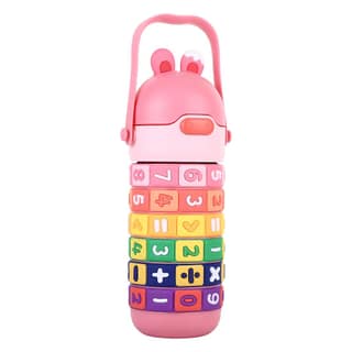 Stainless Steel Sipper Bottles Interactive Rotating Math Puzzle 500ml