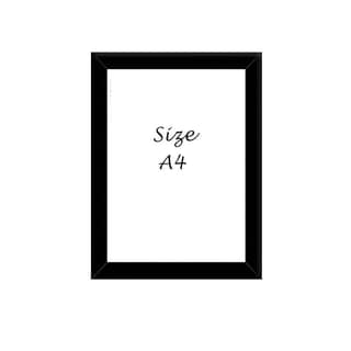 Black A4 Picture Frame - Solid Wood Frame with Glass Front - Wall or Tabletop Display