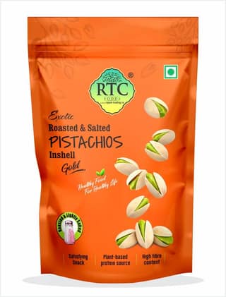 RTC Californian Roasted & Salted Pistachios 200 gm I Crunchy & Delicious I Over baked I Shelled Nuts I Rich with Minerals and Vitamins I Selected Dry Fruits I Nuts I Snacking Perfect I Lightly Salted