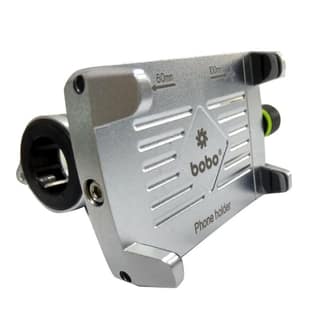 BOBO BM3 Aluminium Waterproof Bike/Motorcycle/Scooter Mobile Phone Holder Mount, Ideal for Maps and GPS Navigation (Silver) BOBO BM3 Aluminium Waterproof Bike/Motorcycle/Scooter Mobile Phone Holder Mount, Ideal for Maps and GPS Navigation (Silver) - Silv
