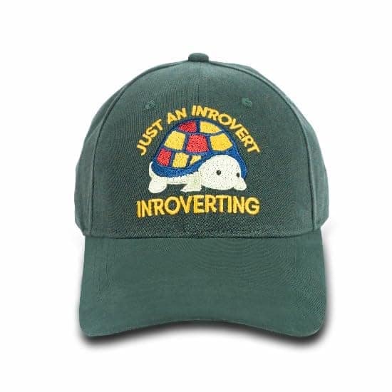 LiTTLe21 Calm Cove Cotton Baseball Cap, Tortoise Embroidery, Adjustable Strap, Green Cap view 2