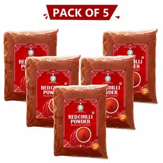 Red Chilli Powder (100 gm) Pack of 5 by Shri Hari Fed Krishi Producer – Pure , Natural & Made by Farmers