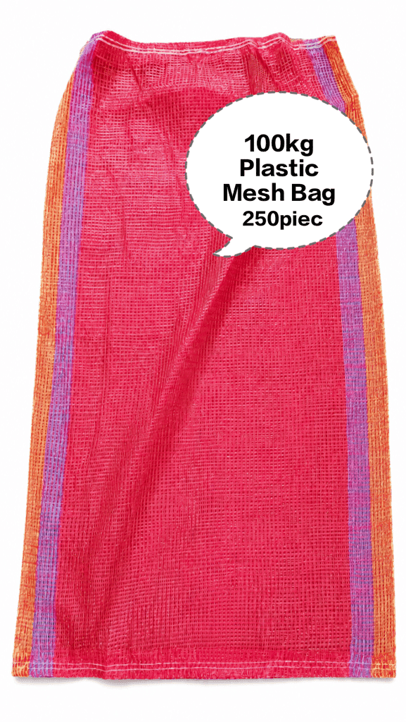 100kg Plastic Mesh Bag, 100kg Plastic Net Bag, 100kg Vegetable Mesh Sack, 100kg Industrial Mesh Bag, 100kg Heavy Duty Mesh Packing Bag 250piec view 2